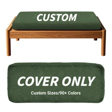 Colourtree 9" Thick Bench Cushion Cover Window Seat Cushion Cover Indoor Outdoor
