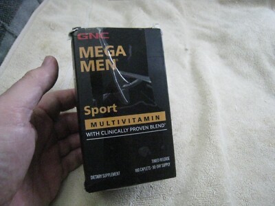 GNC Mega Men Sport Multivitamin 180 Caplets 10/2026 fast free ship! Supplement
