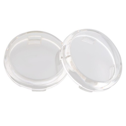 Pair ABS Turn Signal Lens Cover Light Clear Fit for Harley Touring Softail Dyna - Picture 9 of 12