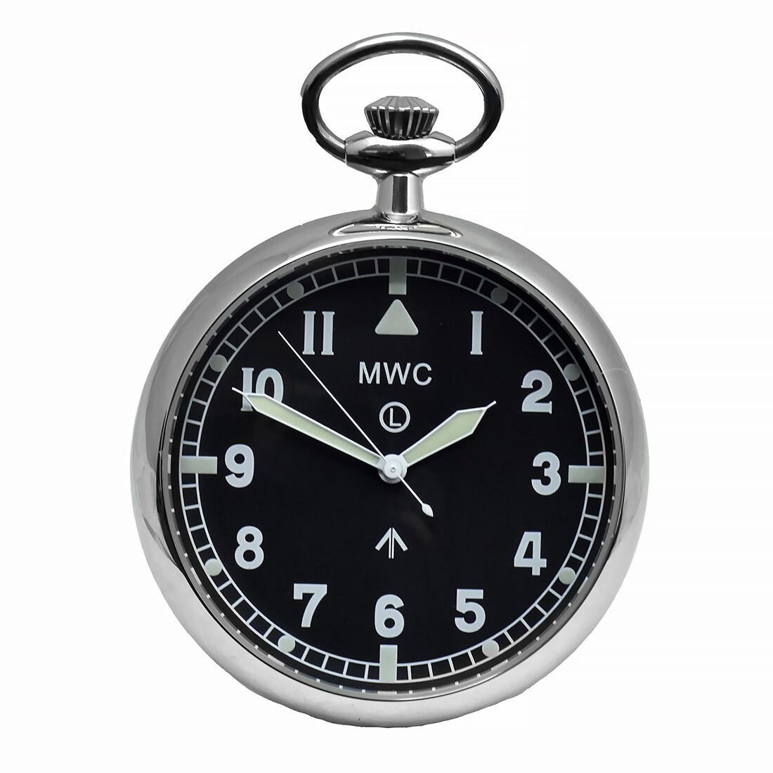 MWC General Service Automatico Acciaio Nero Militare Orologio Tasca Uomo
