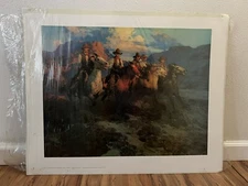 Vintage Frank Tenney Johnson Art Print Poster 29 X 23” The Anschutz Collection