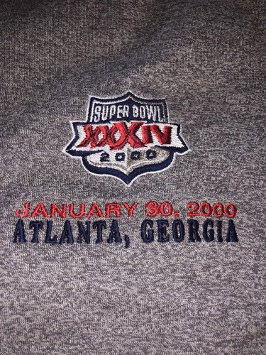 VTG Lee Sport Mens Shirt 2XL Super Bowl XXXIV Gray Polo Golf S/S Embroidered - Picture 5 of 6
