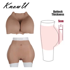 KnowU Silicone Panty Thick Hip Pad Full Hip Pants For Cosplay Crossdresser