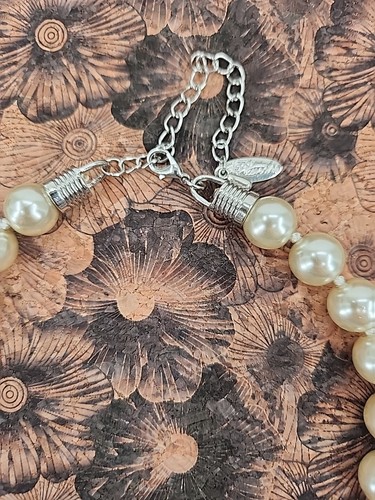 "Collana Ciondolo Perla Saccheggio Design Moda Gioielli Jumbo Finte Perle 18" - Foto 3 di 5