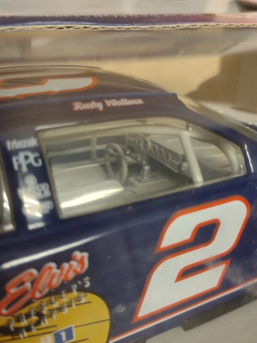 Rusty Wallace 1998 #2 Elvis Ford Taurus Diecast Bank 1:24 HASBRO (non Miller) - Picture 11 of 12