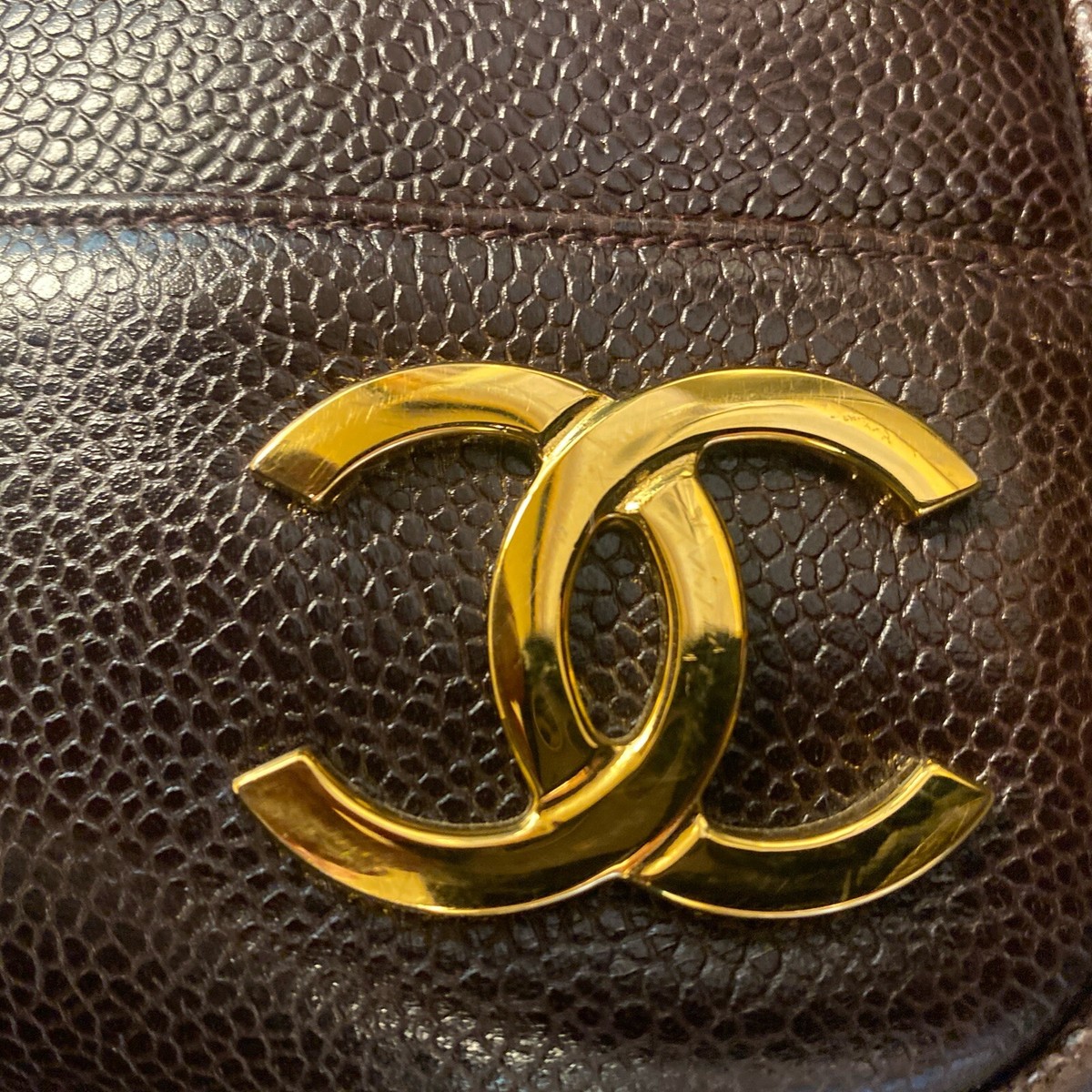 CHANEL ブラウンレザー手袋 CCロゴ刺繍 CHANEL ブラウンレザー手袋 CCロゴ刺繍 CHANEL ブラウンレザー