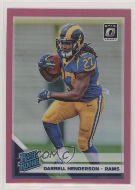 2019 Panini Donruss Optic Rated Rookie Pink Prizm Darrell Henderson #160 0c2