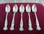 5 International 1847 Rogers Silverplate VINTAGE GRAPE Fruit Spoons