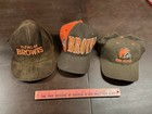 3 Vintage Cleveland Browns Baseball Hats — photo 1
