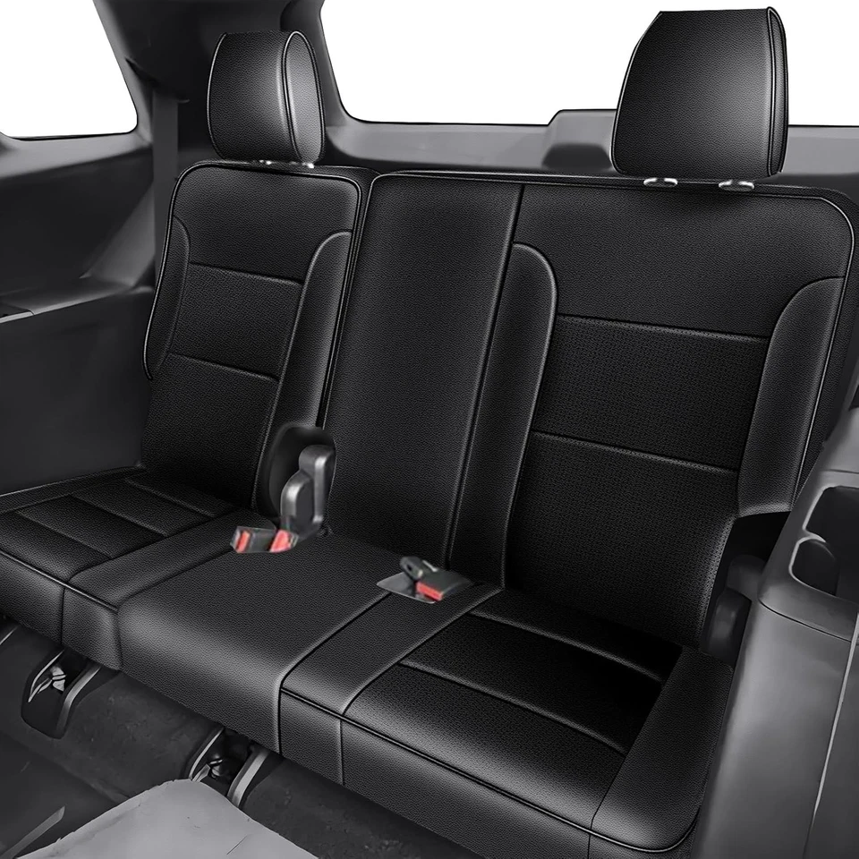 Car Seat Cover PU Leather Black Custom 7-Seat For Chevrolet Traverse 2024-2026 - Image 4 of 4