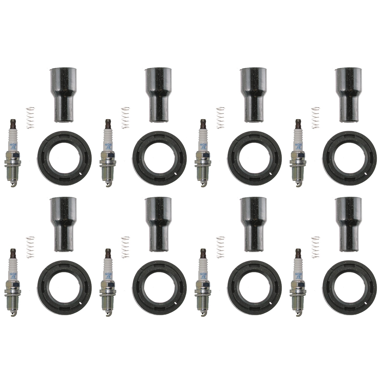 NGK 8 Laser Platinum Spark Plugs  Denso Coil Boots Kit for Land Crusier Tundra