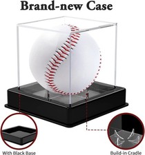 1pc for Baseball display box black base bracket Holder Display Case-Acrylic new