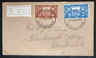 IRELAND 1949 REPUBLIC FDC REGISTERED FROM BLACKROCK WITH RUBBER DATESTAMP, FINE