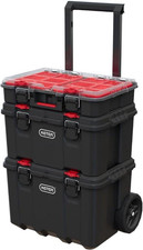 Stack N' Roll Modular DIY Tool Storage System Cart with Wheels, Stackable, Light