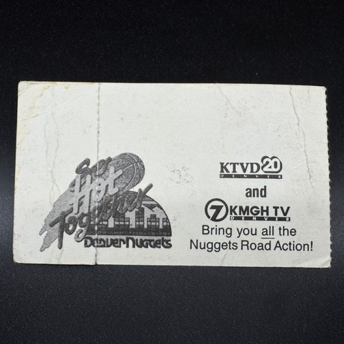 FEB 8 1990 CHICAGO BULLS VS. DENVER NUGGETS TICKET STUB, MICHAEL JORDAN 15 PTS - Picture 2 of 2