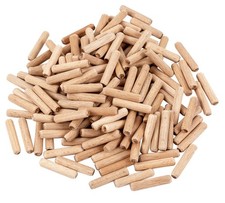 1/4   1.5  Fluted Beechwood Dowel Pins   200 pcs Hardwood