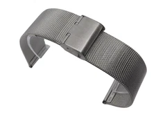 Silver Colour Mesh Watch Strap Bracelet Milanese Stainless Steel 24mm