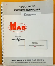 Harrison Labs HP Model 855B Power Supplies Instruction & Operating Manual.