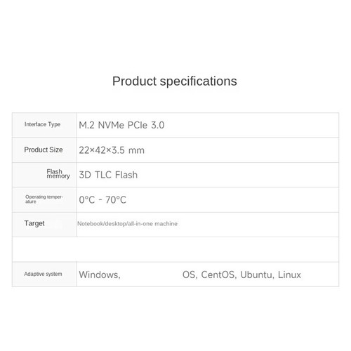SK M2 NVME 2242 128GB High-Speed Solid State Drive High-Quality 3D Flash8060 - Afbeelding 7 van 10