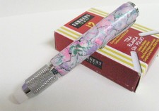 Handcrafed Chalk Holder with box of chalk  clear case, Multicolored