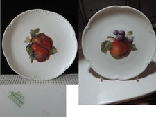 Krautheim Porzellan-2x Schmuck Teller / "Obstmotive"-1930- Top