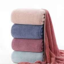 Serviettes De Bain En Fleece Absorbantes, Grandes, À Séchage Rapide