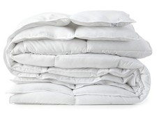 Light Warmth White Down Alternative Comforter Duvet Insert, Corner Tabs, Full/Qu