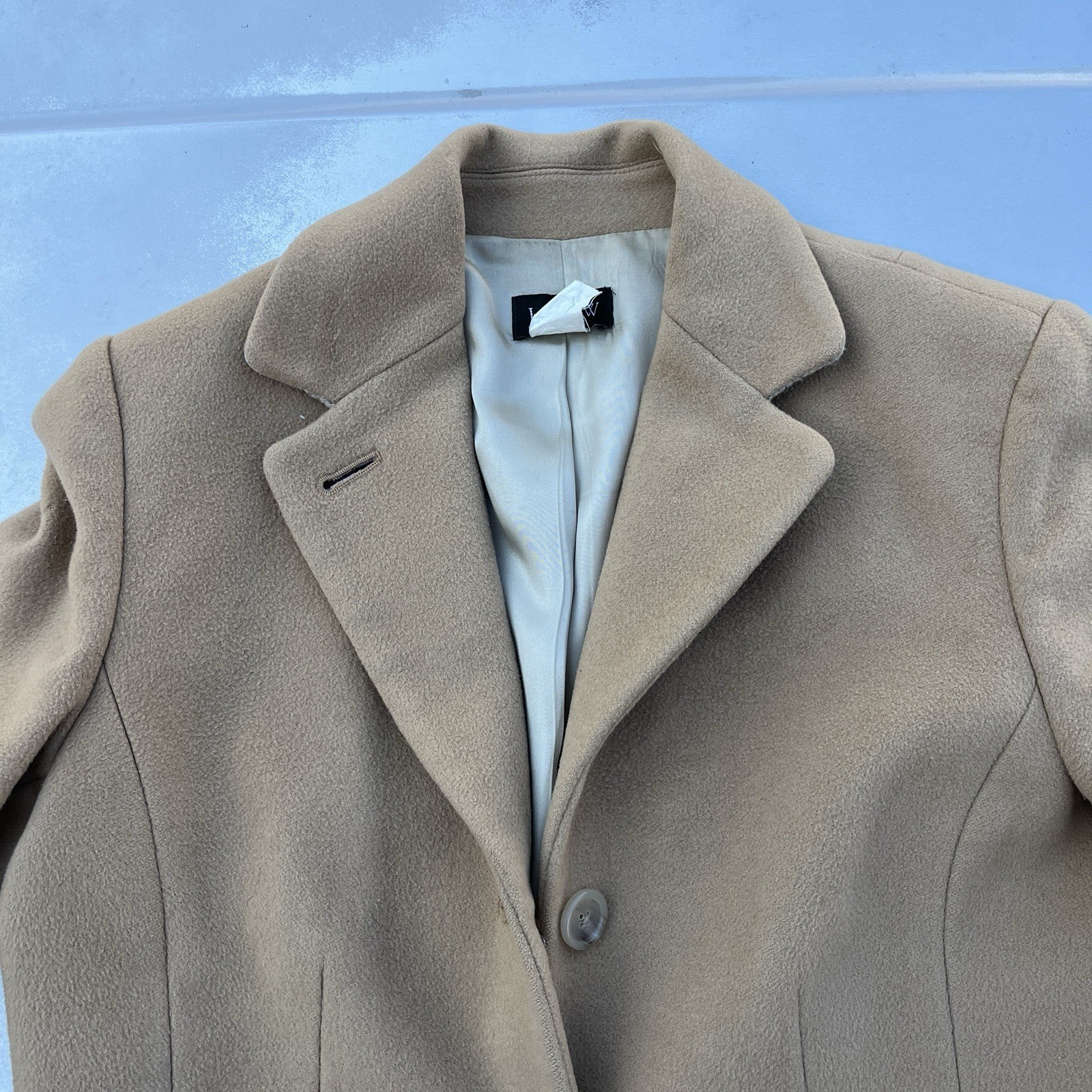 J.CREW Women's Button Collared Lined Overcoat Bei… - image 5