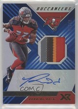 2018 Panini XR Rookie Swatch Auto Blue 5/49 Ronald Jones II #RSA14 Auto 00d2