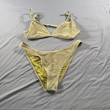 Womens Medium Yellow Bikini Set