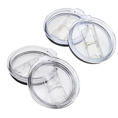 2 Pack Splash Resistant Lids Sliding Covers Splash Spill Proof Clear Mugs Cups