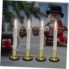 4Pack Electric Christmas Window Candles with On/Off Switch, 9 inch LED Bulbs 