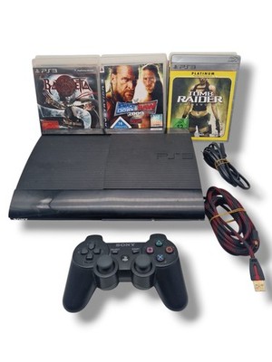  Sony PlayStation 3 Super Slim Konsole 250 GB PS3 +Controller +6 Spiele geteste 