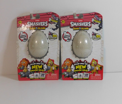 Lot of 2 SMASHERS Dino Island Smash Eggs  Zuru 2023 NEW Sealed