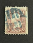 Vintage 1862 US Stamp … #65, Blue Fancy Cancel