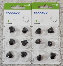2 Pack S Closed Connexx Sleeve 3.0 Fits Signia Rexton Widex Miracle Ear Small