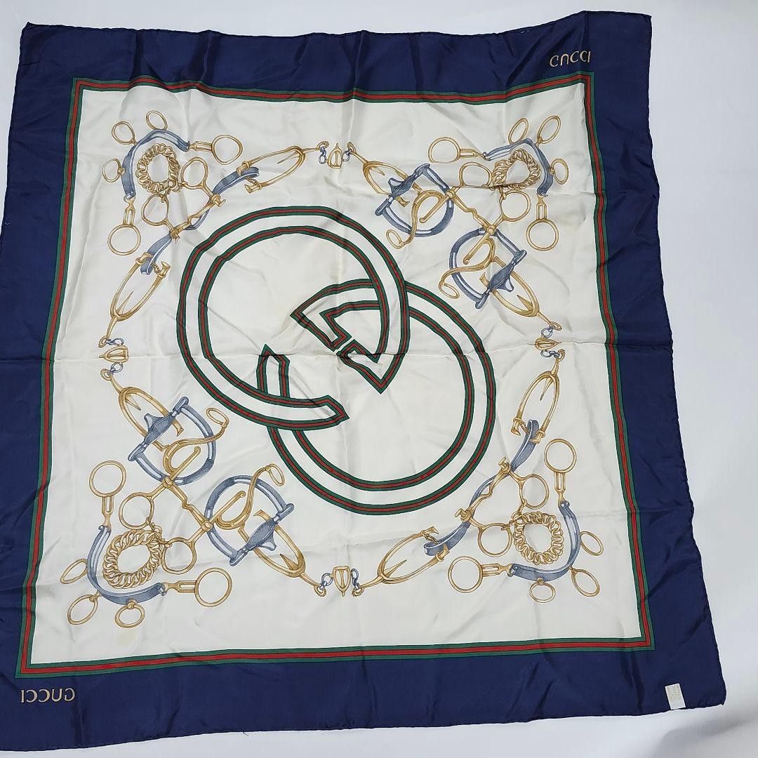 Authentic Gucci Interlocking G Logo Large Scarf T… - image 12