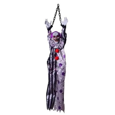 Electric Voice Activated Hanging Ghost Clown Light Up Sound Haunted House Prop