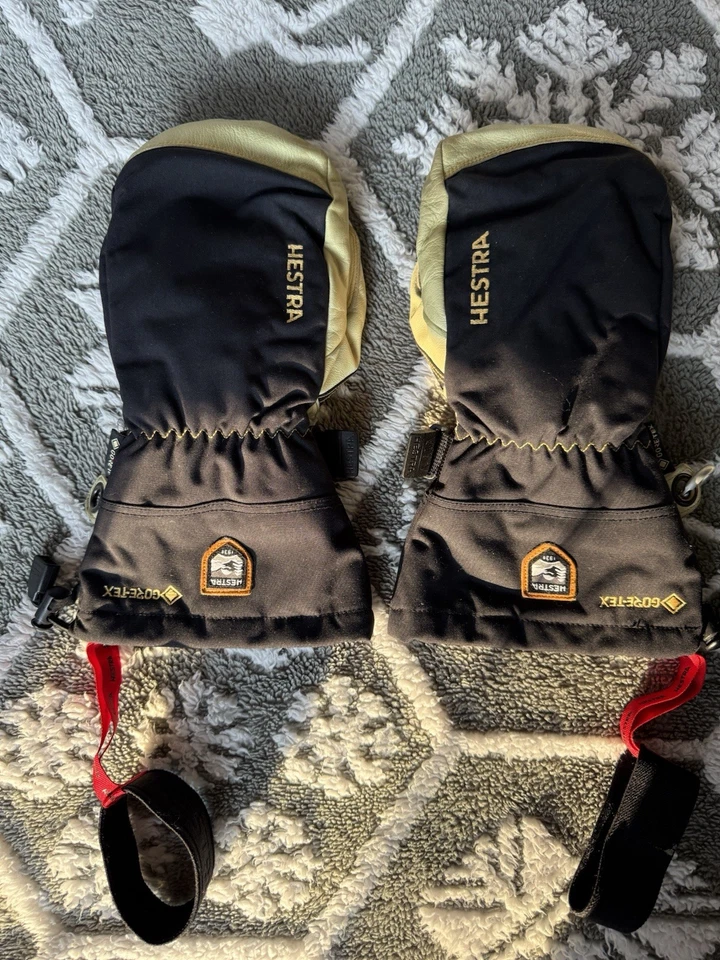 Hestra Army Leather Gloves Mittens Size 9 Gore-TEX Waterproof Long-Cuffed Snow - Image 3 of 4