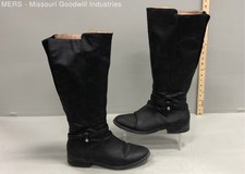 LifeStride Xtrovert-WC Bottes d'équitation hautes noires pour femme taille 11W large mollet