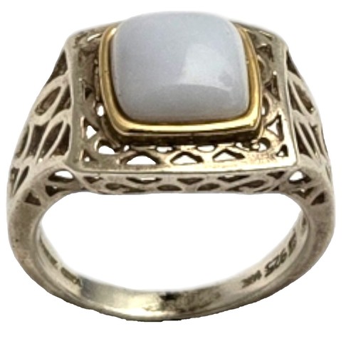 Pt900 Jade/Jade Diamond Ring 6.35ct D0.89ct - Auth free shipping