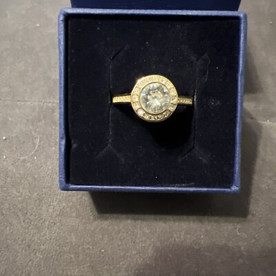 スワロフスキー　Angelicリング　ゴールド　55　　　SWAROVSKI Una Angelic ブレスレット, ラウンドカット, パヴェ, 中
