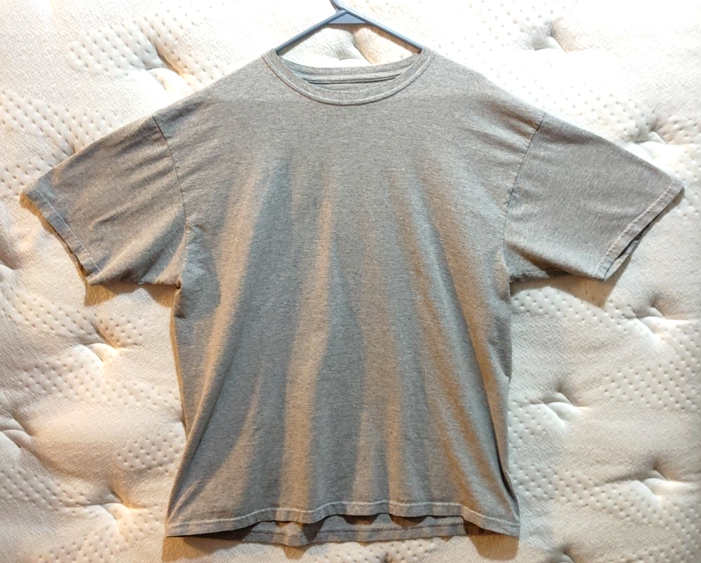 Men's XL Gray Cotton Blend Short Sleeve Tee - Unbranded Basic