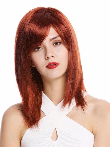 WIG ME UP Damenperücke Schwarzbraun, Glatt & Mittellang (ca. 75 Cm) Mit Pony & Seitenscheitel