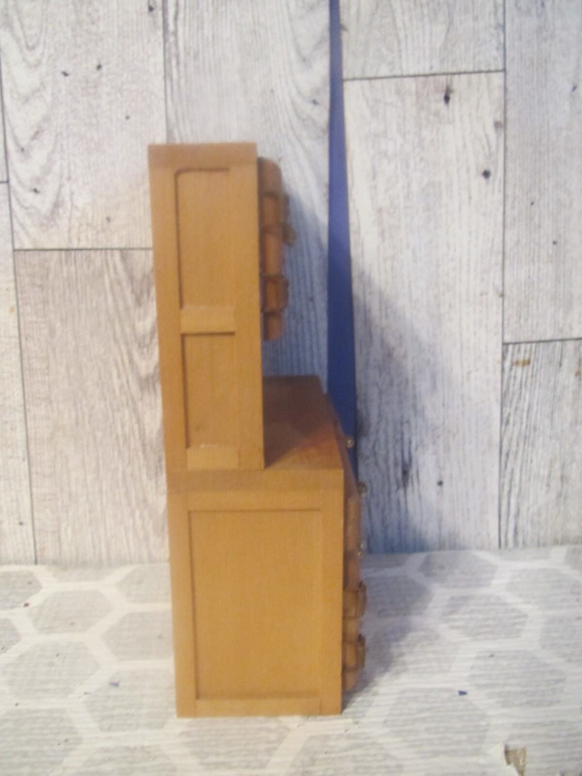Vintage Wooden Doll House Furniture Minature  Cupboard Hutch Cabinet 