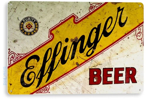 Effinger Beer Bar Lounge Pub Rustic Beer Metal Decor Tin Sign B608