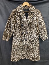 Vtg 60s Ilgwu Zanzibar By Sportowne Fabric By La France Faux Cheetah Fur Coat