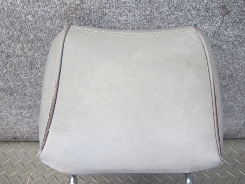 86-91 MERCEDES W126 SET OF 2 REAR LEFT & RIGHT LEATHER HEADREST GRAY OEM - Bild 17 von 19