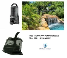 4080gph Mag Drive Waterfall Water Feature Pond Pump 115v PWM5200 +BAG