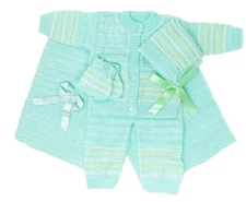 Baby Crochet Girl and Boy Newborn Beanie Bonnet Hat Blanket 5 PC Outfit Set New